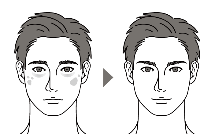 メンズ眉毛、直線的な眉と曲線的な眉の与える印象の違い
